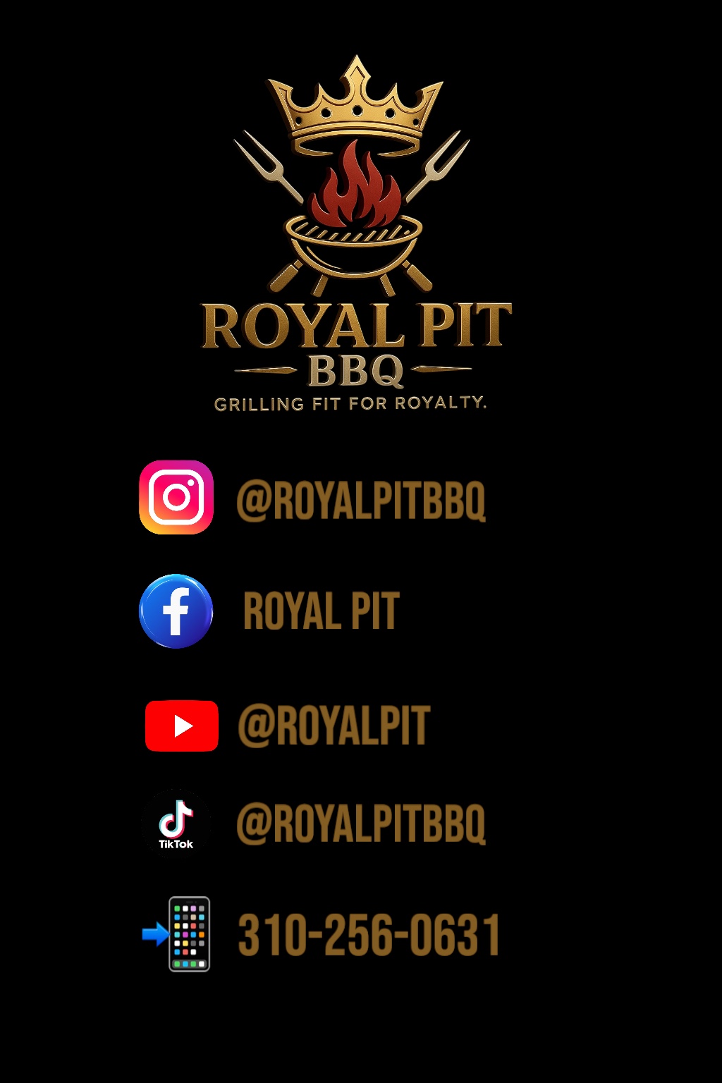 Official Royal Pit BBQ crown and grill logo