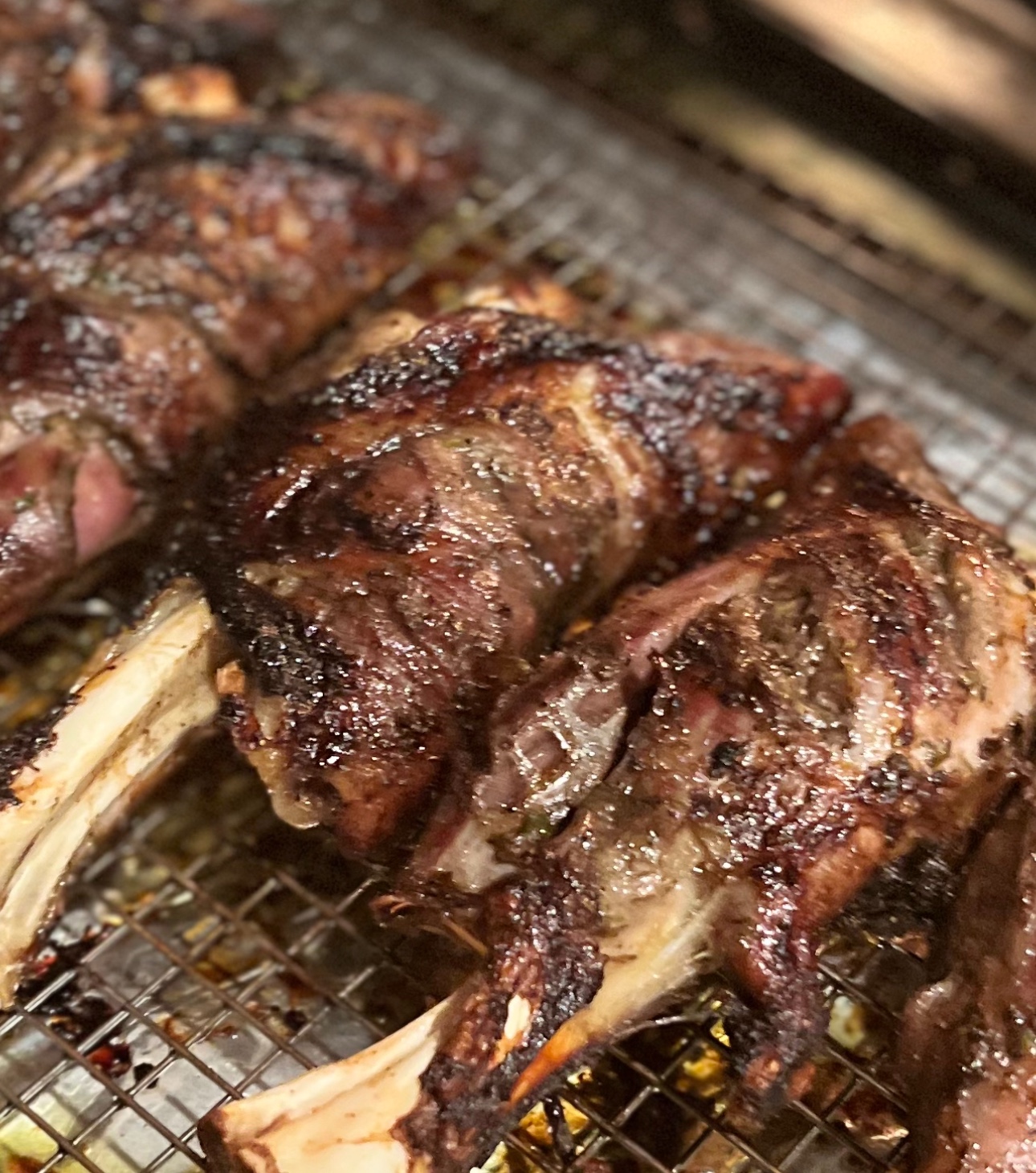 Roasted lamb shanks